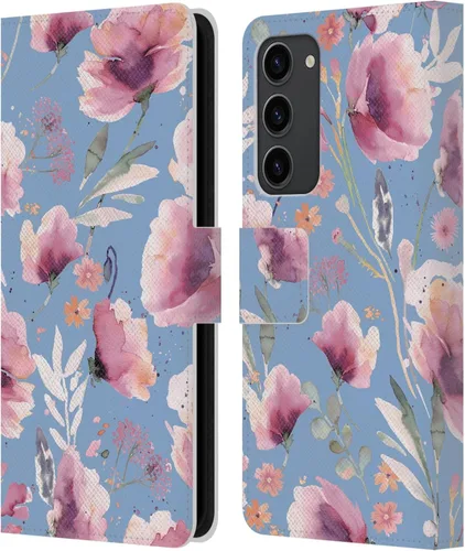Vista 165 de Head Case Designs Officially Licensed Ninola Abstract Poppies Lilac Floral Leather Wallet Case Compatible with Samsung Galaxy A07 4G