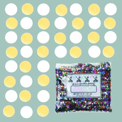 Vista 108 de Confetti Circle 1/4" Negro, Azul Marino Combo - 2 bolsas de media onza (1 oz) (8550/9971)