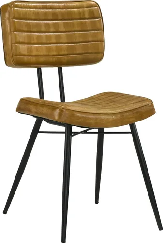 Vista 4 de Coaster Home Furnishings - Misty - Cuero y metal - Sillas laterales de comedor tapizadas con asiento y respaldo copetudos - Comedor y cocina casera