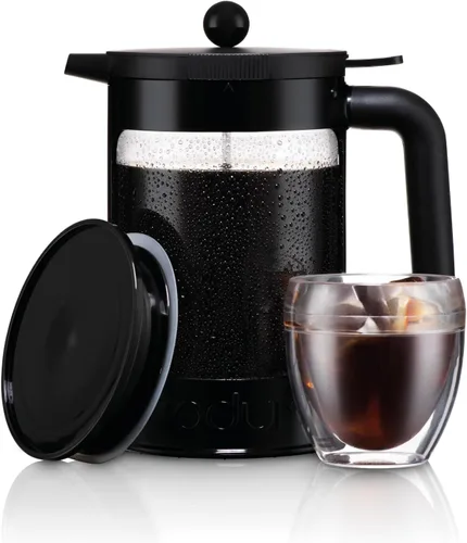 Vista 4 de Bodum Cafetera de infusión fría de 51oz, Negra - Fabricada en Portugal
