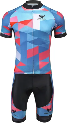Vista 5 de Conjunto de camiseta de ciclismo para hombre, camiseta reflectante de secado rápido y pantalones cortos de ciclismo acolchados 3D, Spqx-10