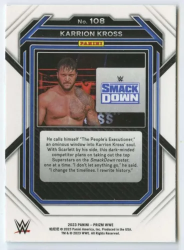 Vista 2 de 2023 Panini Prizm Wrestling #108 Karrion Kross SmackDown Official WWE NXT Trading Card (Stock Photo shown, Near Mint to Mint Condition)