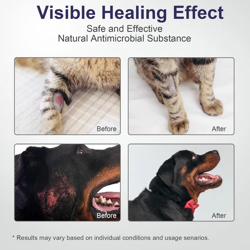 Vista 6 de Spray para el cuidado de heridas de puntos calientes para perros, gatos, alivia la picazón en la piel, limpia y curación rápida infecciones, heridas