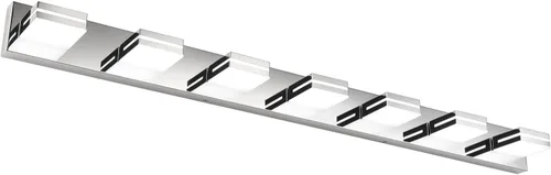 Vista 92 de SineRise - Moderna lámpara LED para tocador de baño (2 luces, 39.4 cm, regulable), iluminación de pared de baño moderna de acrílico cepillado sobre
