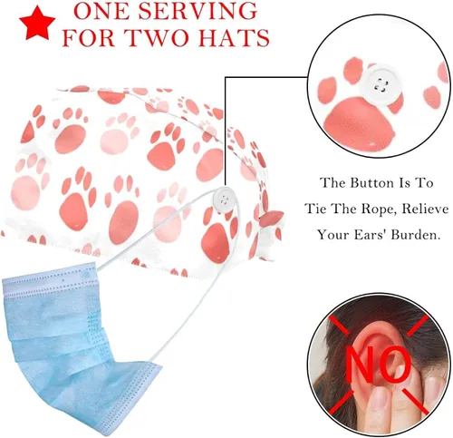 Vista 2 de Paquete de 2 gorras ajustables para dálmata para perros
