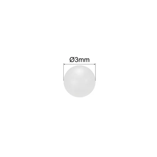 Vista 3 de uxcell Bolas plásticas sólidas de los PP de 9.8 ft m, bola del rodamiento de la precisión 100pcs