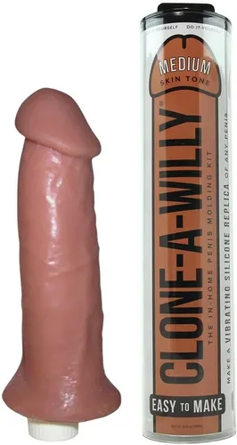Vista 2 de Clone-A-Willy Kit de fundición de pene de silicona - tono de piel medio