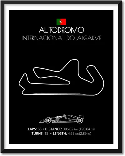 Vista 24 de Custom Car Posters Póster hecho a mano compatible con Autodromo Enzo e Dino Ferrari (Imola, Italia), póster de pista de carreras diseñado