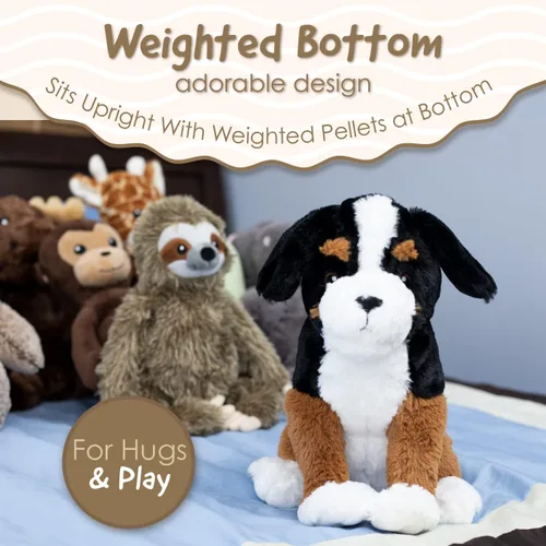 Vista 3 de Squirrel Products Cuddle Mates - Peluche de peluche bernés, 11.5 pulgadas