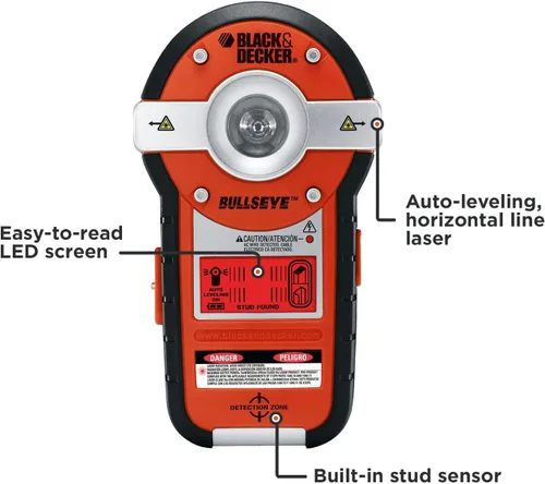 Vista 2 de Black & Decker BDL190S BullsEye, láser de línea interior autonivelante con sensor de tacos