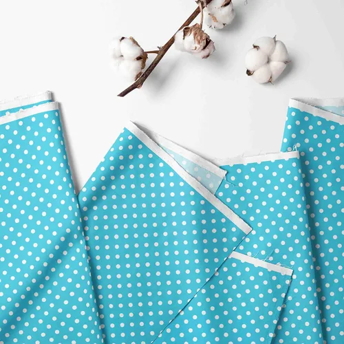Vista 2 de Bacati - Sábana bajera ajustable de 100 % algodón universal para bebé de EE. UU. para cuna o niño pequeño (PIN DOTS, turquesa aguamarina)