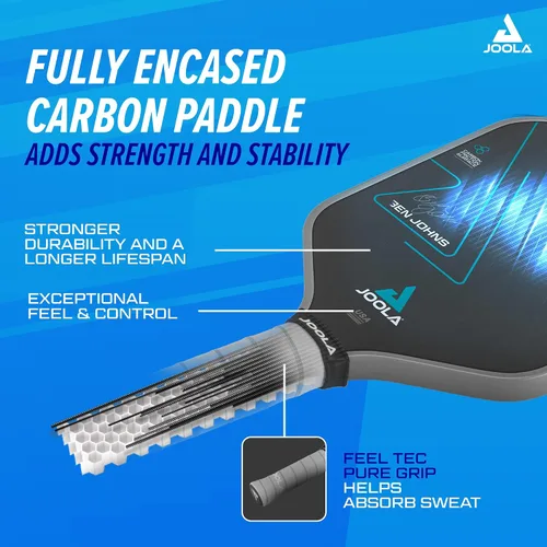 Vista 5 de JOOLA Professional Pickleball Paddles – Charged Surface Technology for Power & Feel – Select Perseus or Hyperion Shape – Fully Encased Carbon Fiber