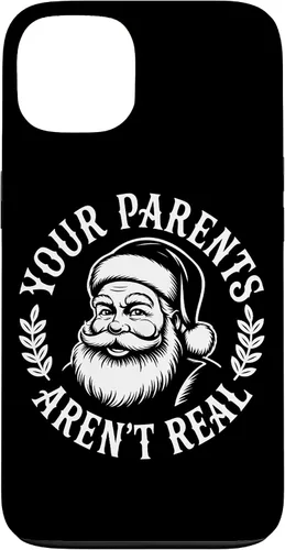 Vista 7 de Your Parents Aren’t Real Santa Humor Holiday Festive Cartoon Case for iPhone 16