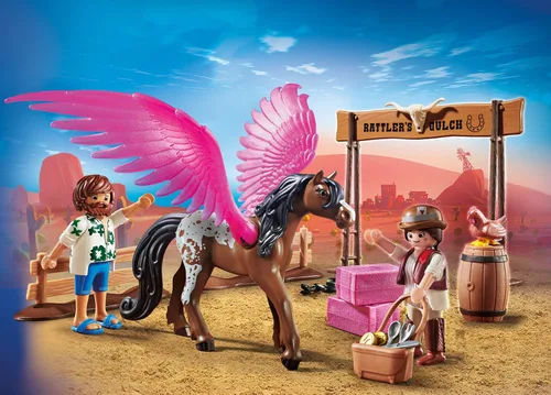 Vista 2 de Playmobil La película Marla & Del con Flying Horse