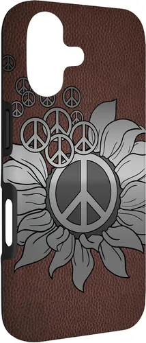 Vista 3 de Sunflower Peace Sign Hippie Hippy Vintage Floral Soul Gift Case for iPhone 17