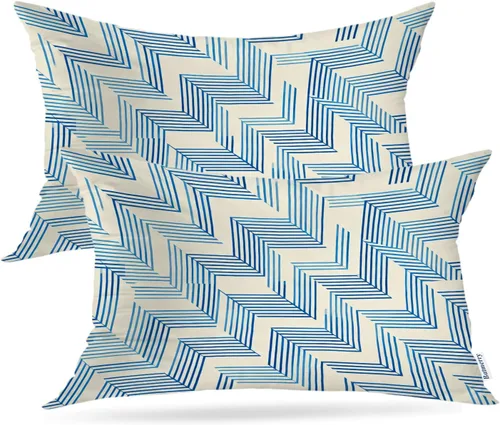 Vista 45 de Batmerry Fundas de almohada de bosque de arce otoñal, casas de sillas de madera, hojas amarillas, fundas de almohada decorativas, impresión digital