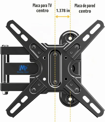 Vista 8 de Mounting Dream Soporte giratorio e inclinable para TV con certificación UL para la mayoría de televisores de 13 a 42 pulgadas, soporte de pared