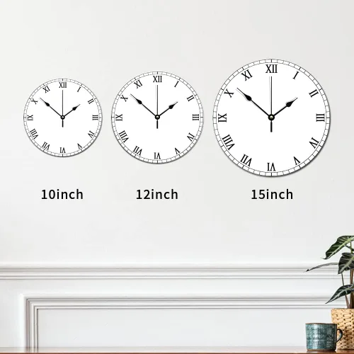 Vista 8 de Reloj de pared con estampado de pata de perro negro, reloj de madera de 10 pulgadas, silencioso, sin tictac, funciona con pilas, para sala de estar