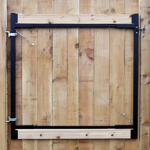 Vista 5 de Adjust-A-Gate® AG72LTP-ZR0110 Medium - Kit de puerta de estructura completa resistente a la corrosión de acero, anti caída, de marco completo – Para