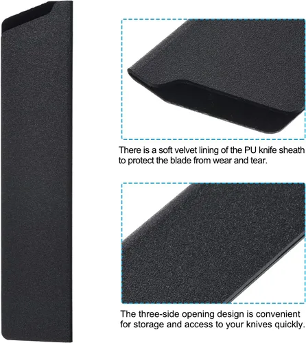Vista 4 de PATIKIL Fundas de plástico ABS para cuchillo de cocina de 10 pulgadas, paquete de 3 cuchillos, protector de filos, protector de cuchilla, funda