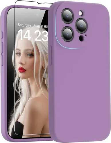 Vista 54 de DEENAKIN Funda de silicona compatible con iPhone 12 con protector de pantalla, mejora la protección de la cámara, funda protectora suave y flexible