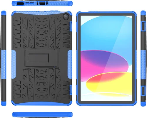 Vista 5 de Funda para tablet Kindle Fire Max de 11 pulgadas versión 2023, funda resistente con función atril (azul)
