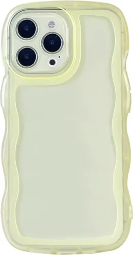 Vista 24 de Funda transparente compatible con iPhone 7 Plus/8 Plus, lindo marco ondulado de color sólido, transparente, de silicona suave, antiarañazos, a