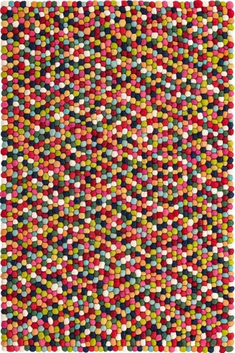 Vista 17 de Unique Loom Colección de Bolas de Felpa - Alfombra de área en forma de nube (2' redonda, color marfil)