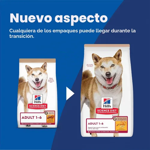 Vista 2 de Hill's Science Diet - Alimento seco para perros adultos 1-6, Nutrición Premium para adultos 1-6, sin maíz, trigo ni soya, pollo y arroz integral