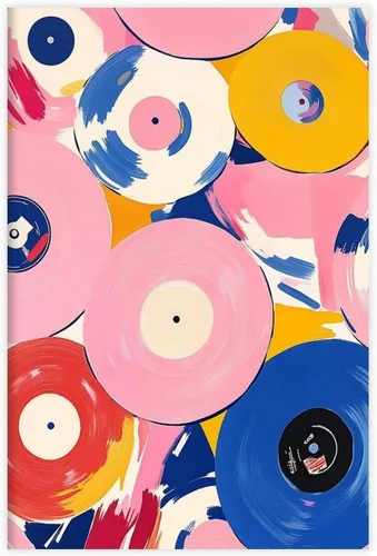 Vista 42 de YFET Tocadiscos vintage Y2K Room Flowers Pink Retro Music Lover Preppy Room - Póster artístico de pared y arte de pared, póster moderno