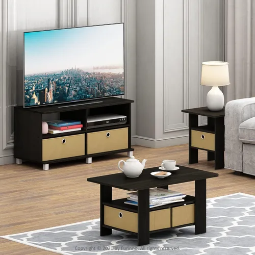 Vista 6 de Furinno 11158DBR/BK - Mesa de centro con almacenaje Espresso/Marrón
