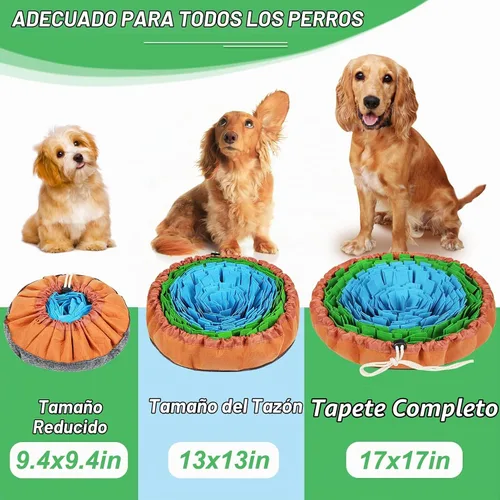 Vista 4 de Vivifying Tapete de olfateo para perros, tapete de alimentación de premios ajustable para comer lentamente y mantenerse ocupado, juguetes