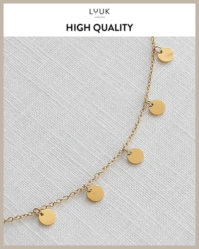 Vista 4 de LUUK LIFESTYLE Pulsera de acero inoxidable con colgante y tarjeta de felicidad, filigrana y joyería minimalista para mujer, idea de regalo única