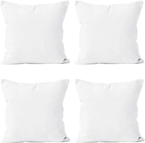 Vista 12 de Encasa XO Fundas de almohada de 16 x 16 pulgadas – Sublimación en blanco natural (paquete de 4) paquete con cremallera invisible – Fundas de cojín