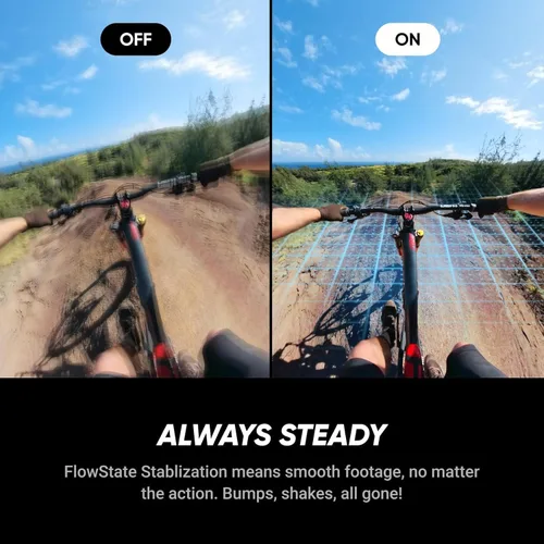 Vista 6 de Insta360 X5 - Cámara de acción impermeable 360 con sensores de 1/1.28", video HDR 360 de 8K, foto de 72 MP, lente única 4K a 60 fps, rendimiento