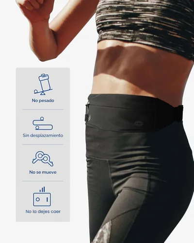 Vista 2 de WATERFLY Cinturón Riñonera para Correr: Paquete de Cintura para Corredor Maratón Jogging Deporte Ejercicio Fitness Soporte de Teléfono Cinturón