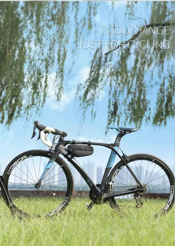 Vista 7 de Bolsa de bicicleta Cool Change Tubo superior, bolsa de marco de bicicleta triangular impermeable para bicicleta debajo del tubo para bicicleta