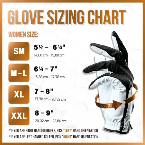 Vista 6 de Copper Tech Plus Ladies Golf Gloves Women (2nd Gen) Copper Compression Joint Support with Flexible & Comfortable Fit Tacky Silicone Pad