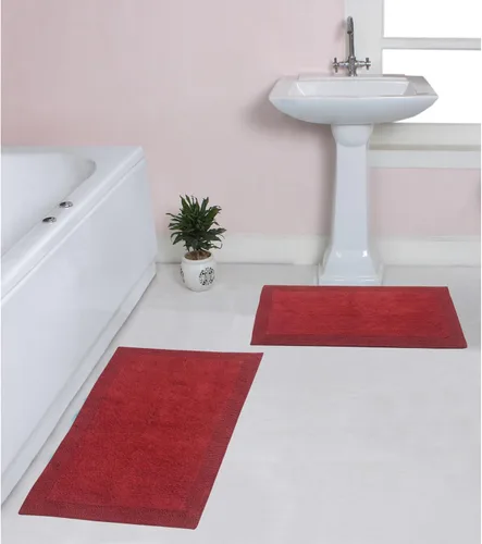 Vista 73 de Home Weavers Luxury Collection 100% Cotton Reversible Bathroom Rugs Set, Washable Rug, Soft Cotton Extra Soft and Absorbent Bath Rug, Kitchen Mat, 2