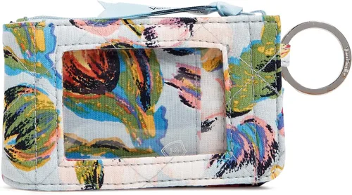 Vista 2 de Vera Bradley Cartera de algodón de lujo con cremallera para mujer con protección RFID