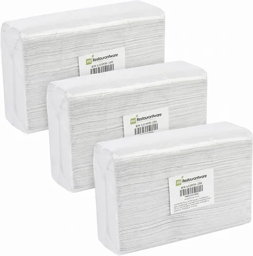 Vista 14 de Restaurantware Paquete de 250 toallas de papel multipliegue de 9.5 x 9.25 pulgadas, absorbentes para secar las manos, limpieza de derrames Blanco