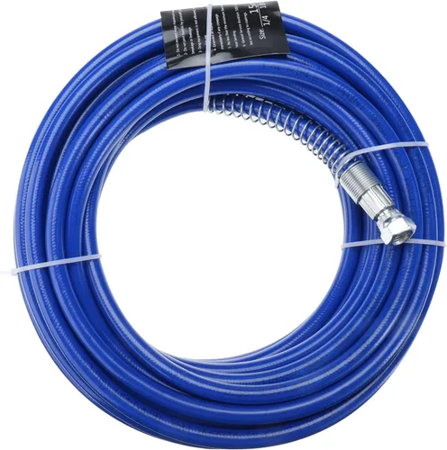 Vista 6 de YaeTek Kit de manguera de pistola de pintura sin aire, tubo de fibra de alta presión de 50 pies x 1/4 pulgadas, manguera de pulverización de pintura