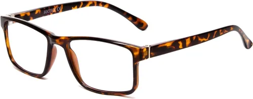 Vista 6 de Calabria L2007 - Gafas de lectura rectangulares de diseño para hombres y mujeres, lentes de lectura de una sola potencia, elegantes y duraderas