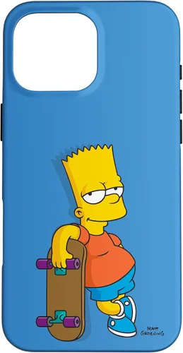 Vista 19 de The Simpsons Bart Simpson - Carcasa para iPhone 17, color azul cielo