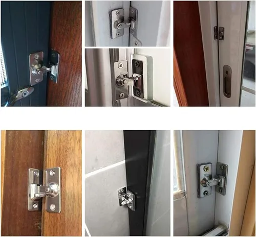 Vista 9 de WANLIAN Cerradura de leva de perno de bloqueo de ángulo recto de 90 grados, pestillo de cerrojo de puerta Pestillo de bloqueo de ángulo de 90 grados