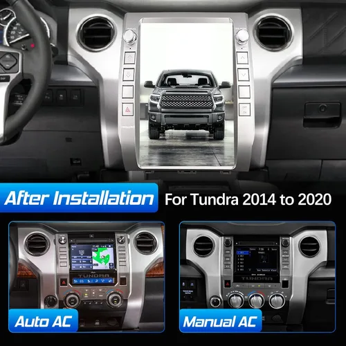 Vista 3 de LINKSWELL - Radio de repuesto estilo T de 12.1 pulgadas para Toyota Tundra 2014 a 2020 navegación GPS, unidad principal Android, reproductor