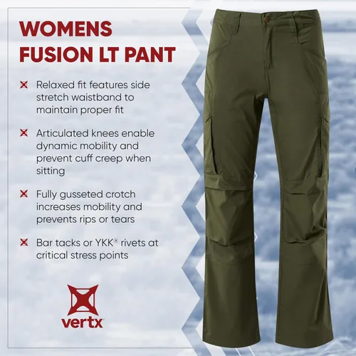 Vista 3 de Vertx Women's Standard Fusion Lt Stretch Tactical Cargo Utility with Pockets, Quick Dry, Relaxed-fit Pant, EDC Survival Gear