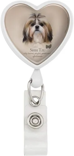 Vista 5 de Shih Tzu - Correa retráctil con diseño de corazón para perro