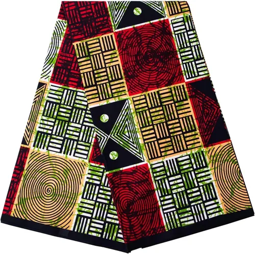 Vista 12 de BintaRealWax Tela africana de 6 yardas de tela tribal con estampado de cera vintage Ankara para coser vestido de fiesta