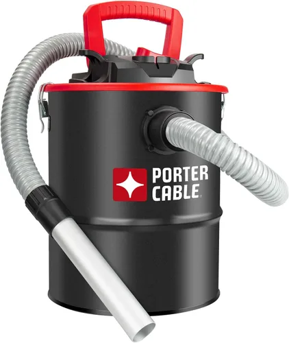 Vista 4 de Porter-Cable Aspiradora de Cenizas de 4 Galones 4 HP Pico, con Manguera de Metal, Prefiltro y Filtro de Cartucho, Ideal para Chimeneas, Fogatas